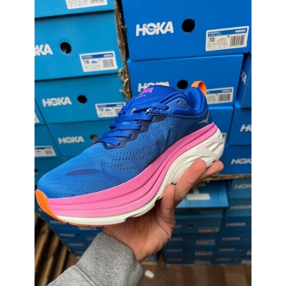 Hoka Men’s Sneakers Royal Blue Pink Size 10.5D NO BOX - Picture 3 of 4